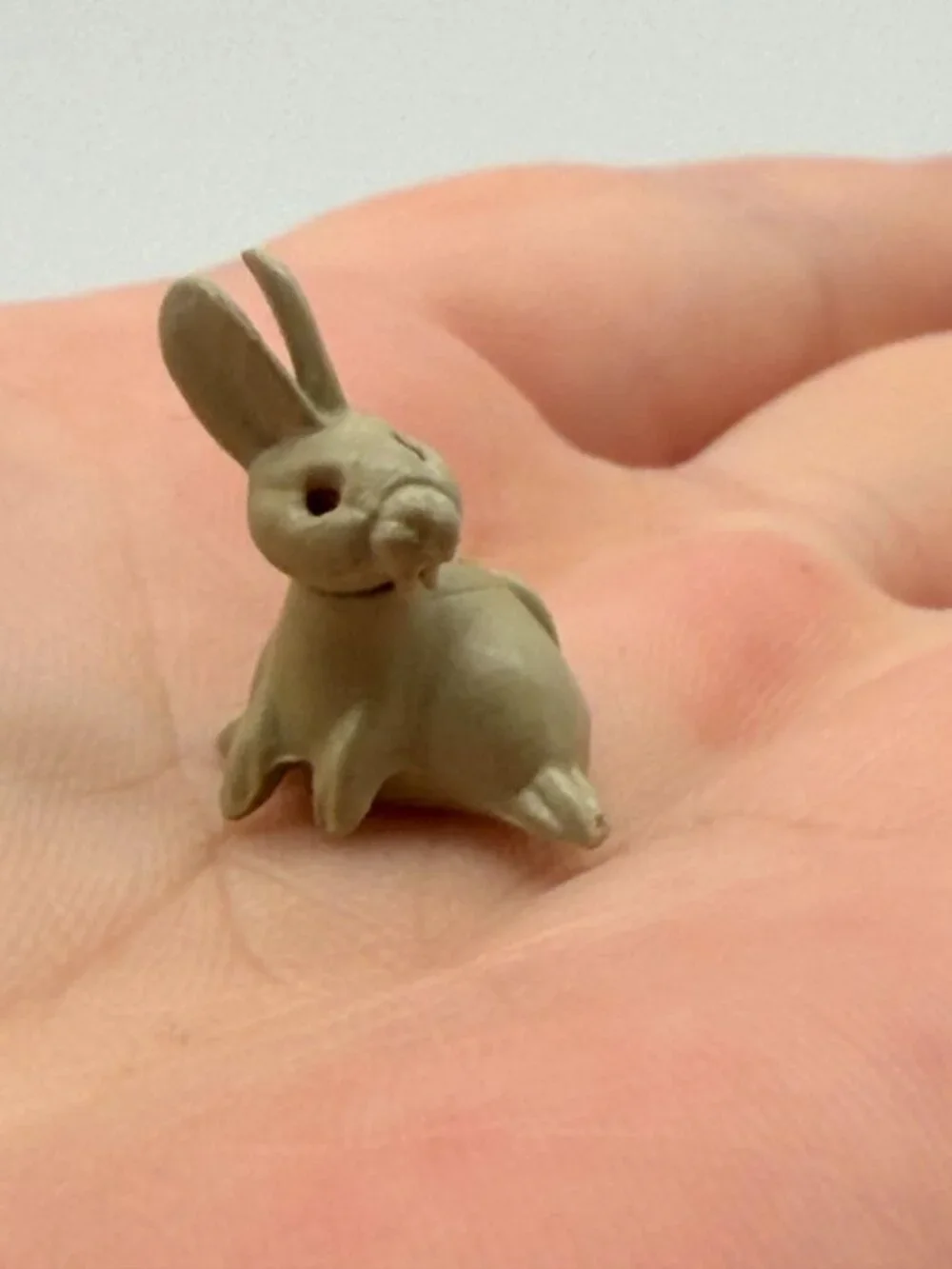 Vintage Miniature Plastic Bunny Rabbit Figurine Toy West Germany